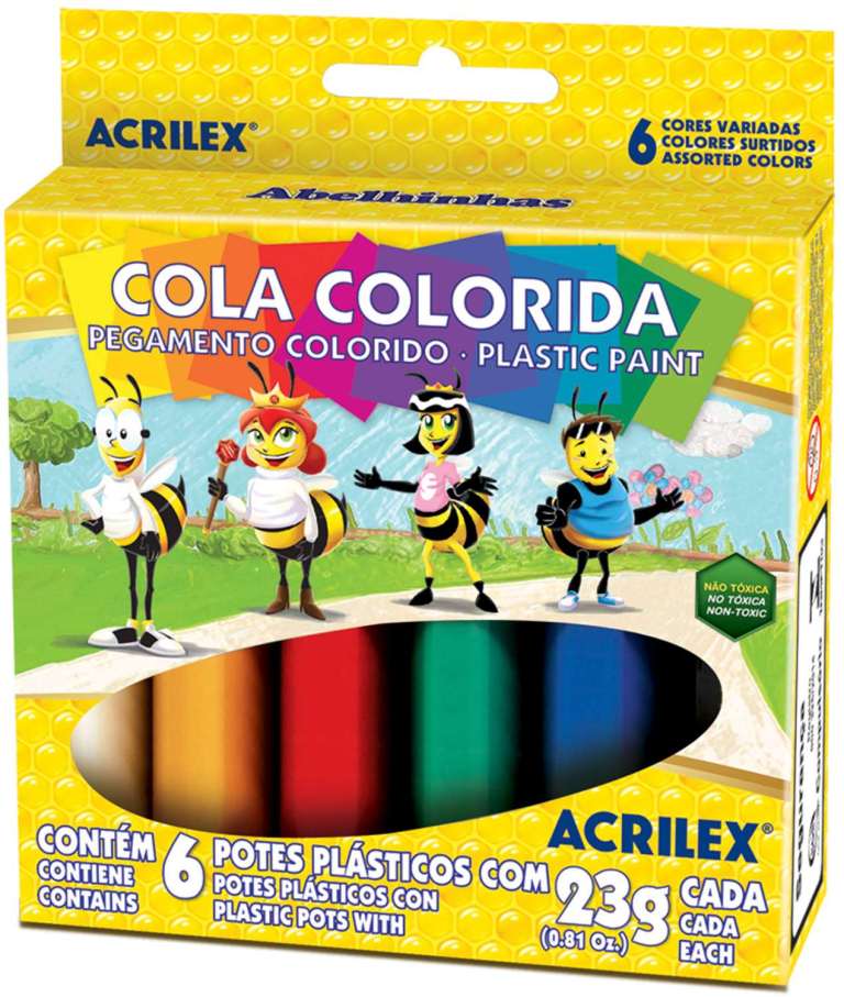Cola Colorida 6 Cores Acrilex