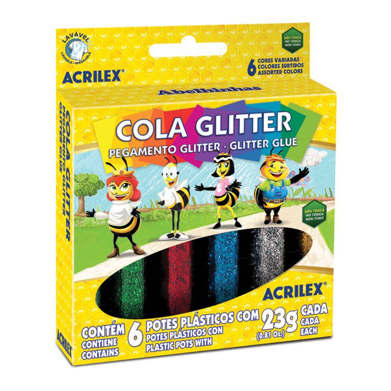 Cola Glitter 6 Cores Acrilex